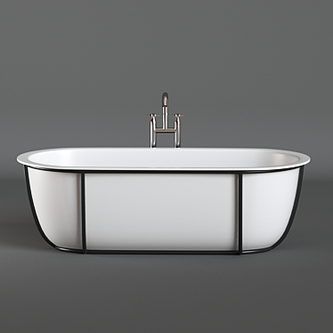 Sleek Freestanding Bath Set 3D model image 1 