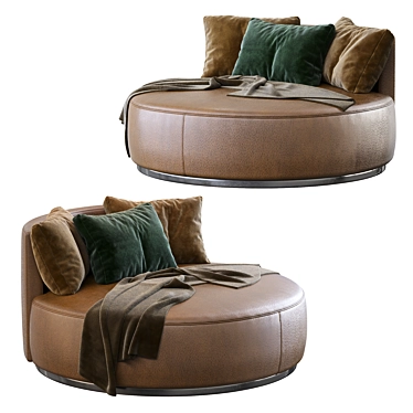 Comfy Love Seat Pouf 3D model image 1 