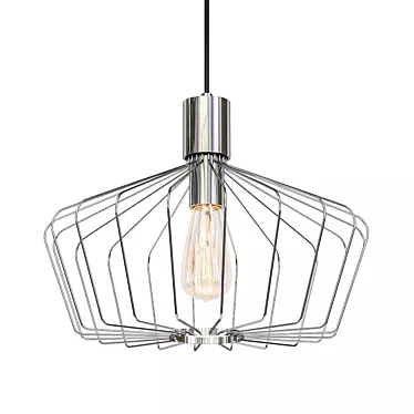 Sleek Copper Pendant Light 3D model image 1 