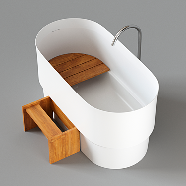 Agape Immersion Freestanding Bathtub with Fez Tap and Ascension Seat 3D model image 1 
