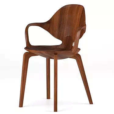 Elegant Clad Chair: Modern Design 3D model image 1 