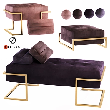 Modern Soft Seating Set: Versatile Color Tones 3D model image 1 