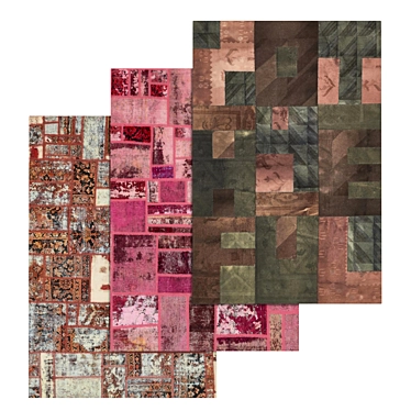 Deluxe Carpet Trio Set | High-Quality Textures 3D model image 1 