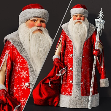  Festive Santa Claus Doll 3D model image 1 