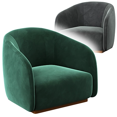 Elegant Fendi Casa Fanny Armchair 3D model image 1 