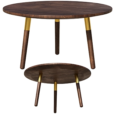 Versatile Round Coffee Table 3D model image 1 