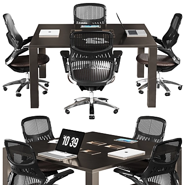 Sleek Meeting Table 3D model image 1 