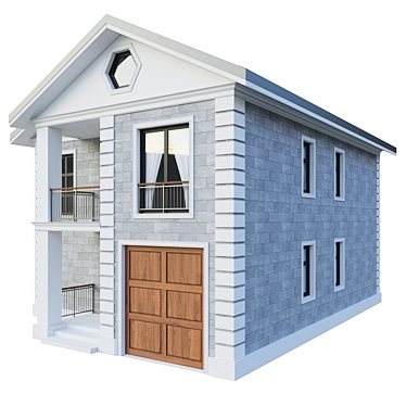 Stylish Classic Cottage 3D model image 1 