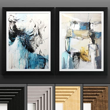 Dual Texture Art Frame 50x70cm 3D model image 1 