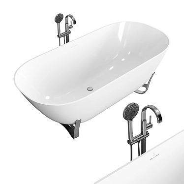 Luxurious Villeroy & Boch Antheus Freestanding Bathtub 3D model image 1 