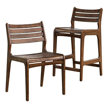 Reynolds Chair & Counter Stool Set 3D model image 1 