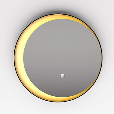 Iron Moon: Round Mirror with Illumination 3D model image 1 