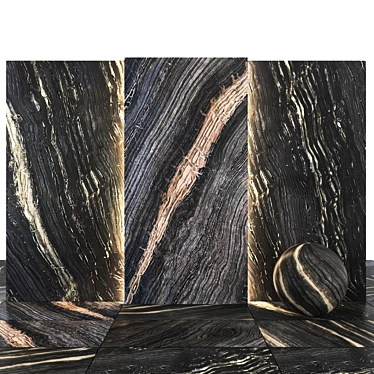 Wood Marble 01: Natural Elegance in Textured Slabs & Tiles 3D model image 1 