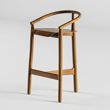 Title: EVO H-2940 Bar Stool: Stylish and Comfortable 3D model image 1 