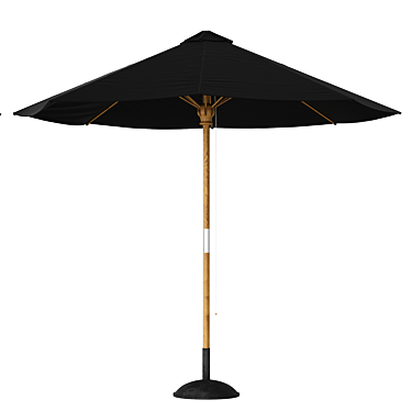 Larnaca Teak Patio Umbrella 3D model image 1 
