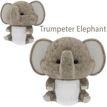 Trumpy Elephant: The Plush Collectible 3D model image 1 