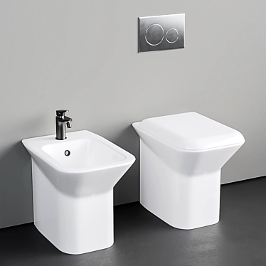 Azzurra Ceramica PRUA Floor WC & Bidet 3D model image 1 