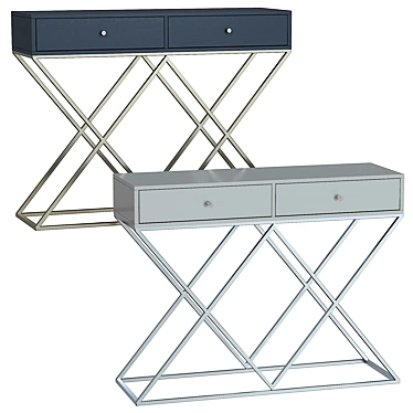 Steel Mebel Console Table | Contemporary Metal Design 3D model image 1 