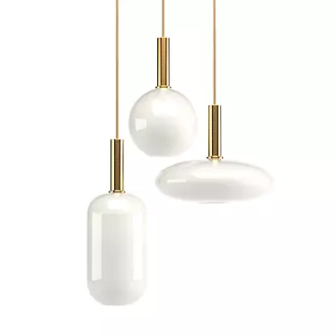 Opal Ceiling Lamp: Modern Designer Lighting 3D model image 1 
