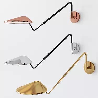 BOVER Nón Lá A/04 Wall Lamp 3D model image 1 