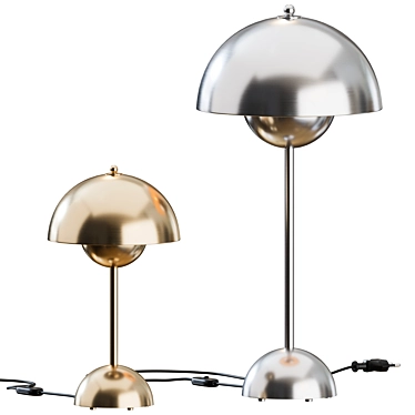 Stylish Flowerpot Table Lamps 3D model image 1 