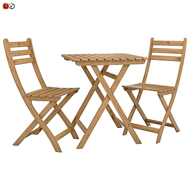 Outdoor Dining Set: Ikea ASKHOLMEN 3D model image 1 