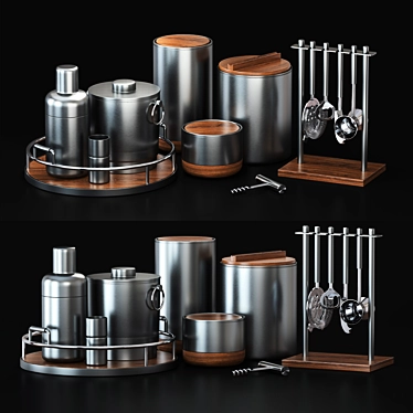 Elegant Kitchen Set: Essential and Stylish 3D model image 1 