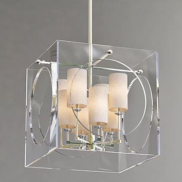 Modern Acrylic Cube Chandelier 3D model image 1 