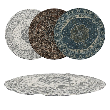 Versatile Round Carpets Set 3D model image 1 