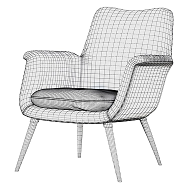 Contemporary Finley Lounge Chair 3D model image 1 