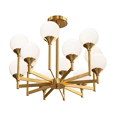 Radiant Glow: Ball Valley Chandelier 3D model image 1 