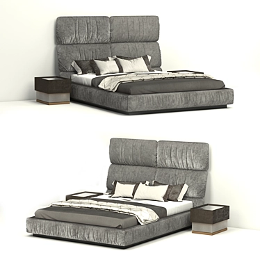 Luxury Linen Bed Set 3D model image 1 