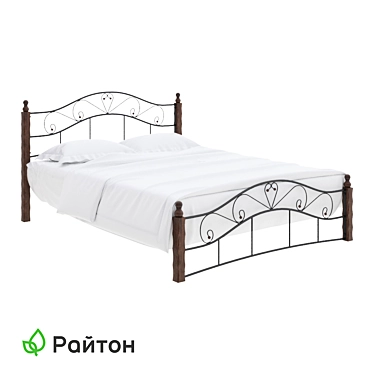 Stylish Garda 9R Metal Bed 3D model image 1 