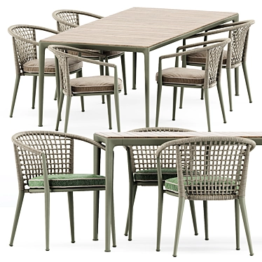 Erica 19 Chair & Mirto Outdoor Table 3D model image 1 