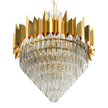 Luxury Six Cascades Chandelier 3D model image 1 