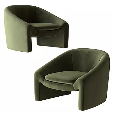 Elegant Pistachio Shona Accent Chair 3D model image 1 