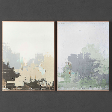 Modern Frames Collection: 2 Pieces, 1000x750mm & High-resolution 2500x2500px Unwrapped Textures 3D model image 1 