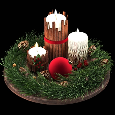 Christmas Table Decoration 2015 3D model image 1 