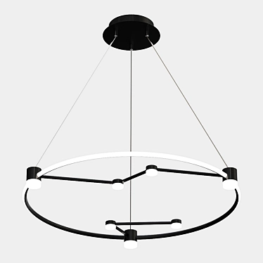 Sleek LED Ceiling Chandelier 3D model image 1 