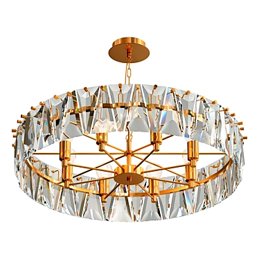 Kaisa Crystal Chandelier: Elegant Lighting with Massive Crystals 3D model image 1 