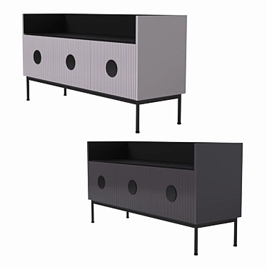 Modern Stylish Chest of Drawers: UNO, 140cm 3D model image 1 