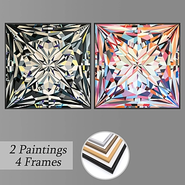 Elegant Wall Art Set No. 2899 3D model image 1 