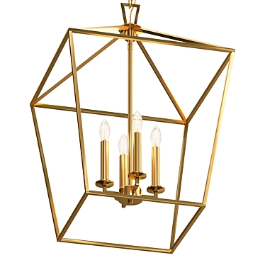 Illuminating Geometric Chandelier 3D model image 1 