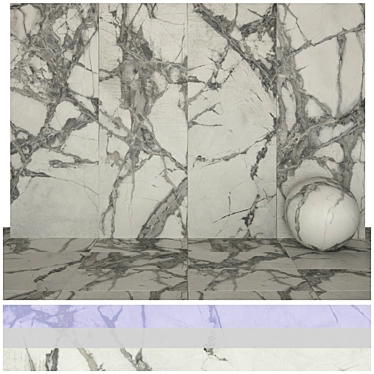 Luxurious Concordia Marble: 4 Texture Variations 3D model image 1 