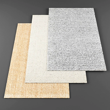 Modern Rugs Set: 6 Pieces with Texture Archive 3D model image 1 