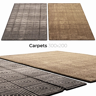 Stylish Interior Carpets 3D model image 1 