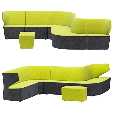 Customizable Pablo Modular Sofa 3D model image 1 