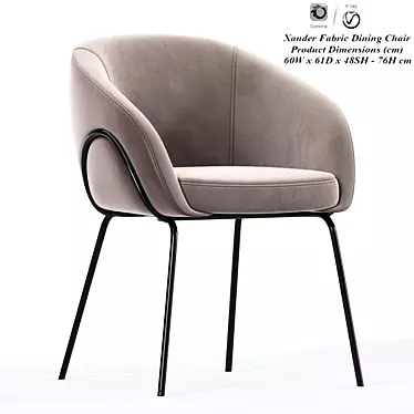 Xander Modern Dining Chair 3D model image 1 