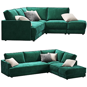 Elegant Oxford Sofa - Nicola Quinto 3D model image 1 