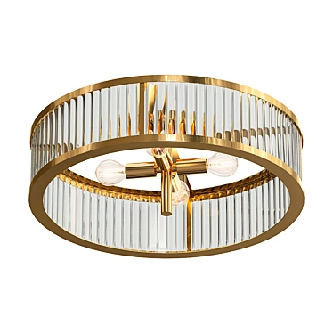 Elegant Gold Cylinder Pendant 3D model image 1 